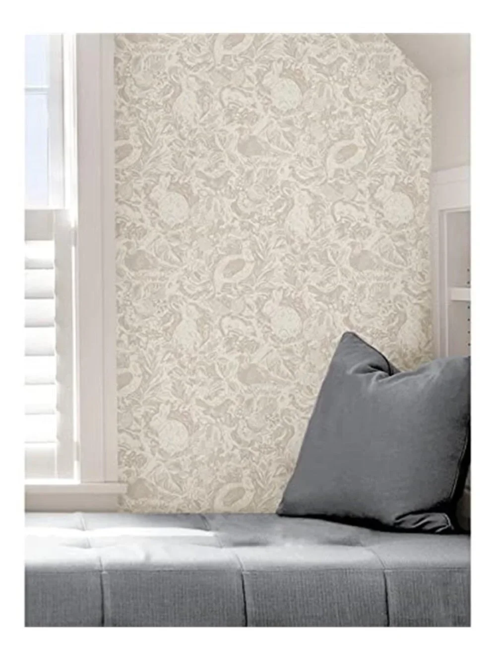 Peel Stick Wallpaper Cream Forest Removable Self Adhesive Neutral Boho Wall